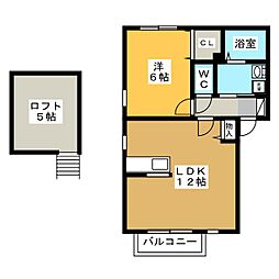 ベラージオアサヒB 1LDKの間取図画像