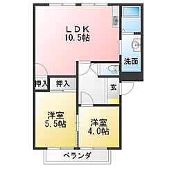 YOU 2LDKの間取図画像