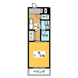マウンテンやかた 1Kの間取図画像