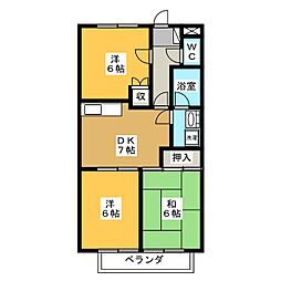サープラス3AKIB 3DKの間取図画像