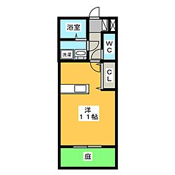 グレイスガーデン ワンルームの間取図画像