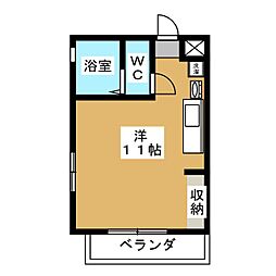 LOT ワンルームの間取図画像