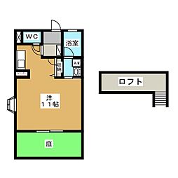 ワインテラス ワンルームの間取図画像