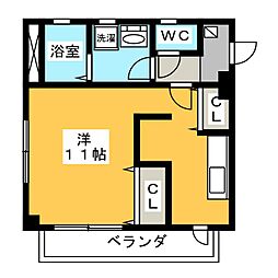 エステート ワンルームの間取図画像