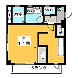 エステート ワンルームの間取図画像