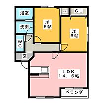 チャームタウンターコイズ  ｜ 岐阜県可児市川合（賃貸アパート2LDK・2階・58.30㎡） その2