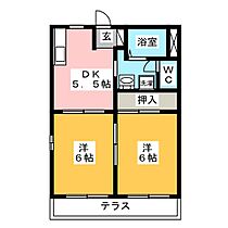 フレグランスサンモール　Ｂ  ｜ 岐阜県可児市中恵土（賃貸アパート2K・2階・35.30㎡） その2