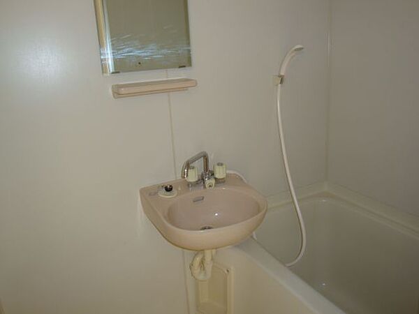 画像6:洗面と鏡つきの浴室