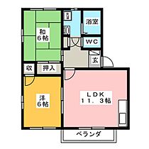 モンシャトー可児Ｃ  ｜ 岐阜県可児市下恵土（賃貸アパート2LDK・2階・49.20㎡） その2