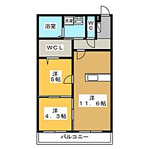 Wailea Court  ｜ 岐阜県可児市下切（賃貸マンション2LDK・3階・50.16㎡） その2