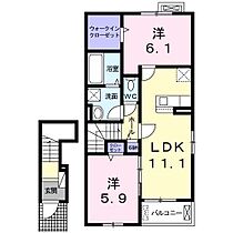 テルース 205 ｜ 岐阜県可児市下恵土6109（賃貸アパート2LDK・2階・58.64㎡） その2