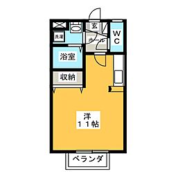 タオルミーナ ワンルームの間取図画像