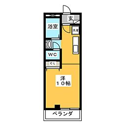 アパート ワンルームの間取図画像