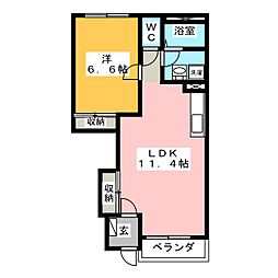 アルモニー・アイ 1LDKの間取図画像