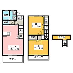 コーポ・ソレイユ2 2LDKの間取図画像