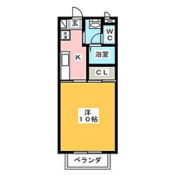 A&NHILL'SB 1Kの間取図画像