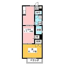 ローズハイツ  ｜ 岐阜県本巣郡北方町高屋（賃貸アパート1LDK・2階・40.24㎡） その2