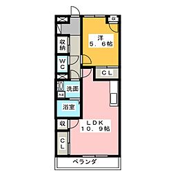 サンモール21　I 1階1LDKの間取り