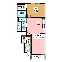 ヴィラフィオリータ  ｜ 岐阜県瑞穂市古橋（賃貸アパート1LDK・1階・45.39㎡） その2