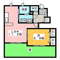 サフラン  ｜ 岐阜県瑞穂市生津外宮前町２丁目（賃貸アパート1LDK・1階・43.66㎡） その2