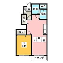 ノア　Ｂ  ｜ 岐阜県瑞穂市古橋（賃貸アパート1LDK・1階・42.77㎡） その2