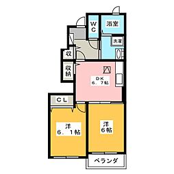 間取図画像 2DK