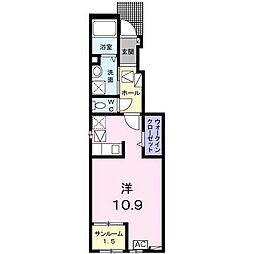 彦内南 ワンルームの間取図画像