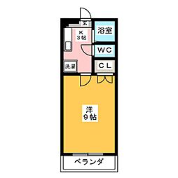ステュディオメッチェン 1Kの間取図画像