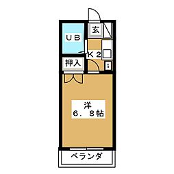 MUTOビル 1Kの間取図画像