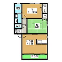 ブランニューコート  ｜ 岐阜県加茂郡川辺町西栃井（賃貸アパート2LDK・1階・56.59㎡） その2