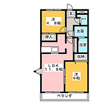 エクセル・コール  ｜ 岐阜県美濃加茂市加茂野町鷹之巣（賃貸マンション2LDK・2階・49.50㎡） その2