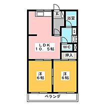 コーポセンゴウＢ  ｜ 岐阜県美濃加茂市太田町（賃貸マンション2LDK・2階・44.88㎡） その2