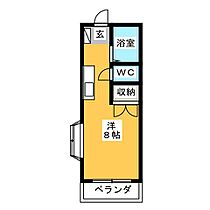 シャンポール森山  ｜ 岐阜県美濃加茂市森山町４丁目（賃貸マンション1R・2階・19.40㎡） その2