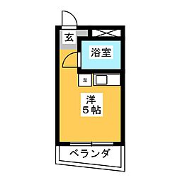 朝日プラザ美濃加茂ステーションコア ワンルームの間取図画像
