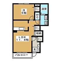 サンリットパークB  ｜ 岐阜県加茂郡川辺町上川辺（賃貸アパート1LDK・1階・42.80㎡） その2