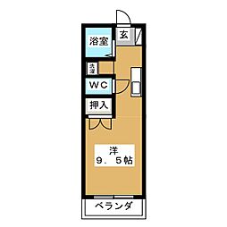 ドリーム長良川 ワンルームの間取図画像