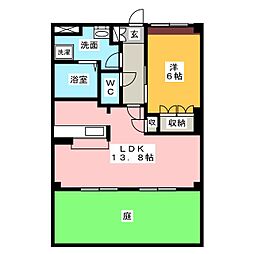 スプランドゥールティア 1LDKの間取図画像