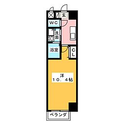 HAMPTONCOURT 1Kの間取図画像