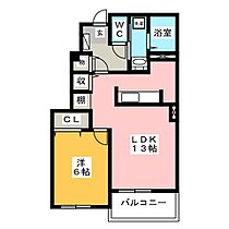 サクラ　Ｃ  ｜ 岐阜県羽島市小熊町島３丁目（賃貸アパート1LDK・1階・45.89㎡） その2