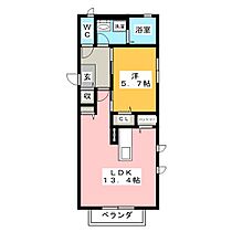 パルオン　Ｄ  ｜ 岐阜県羽島市福寿町間島８丁目（賃貸アパート1LDK・2階・46.38㎡） その2