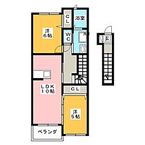 カーサグランデ　Ｂ  ｜ 岐阜県羽島市正木町不破一色（賃貸アパート2LDK・2階・54.67㎡） その2