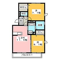 サン・アベニール　Ｂ棟  ｜ 岐阜県羽島市上中町長間（賃貸アパート2LDK・3階・58.37㎡） その2