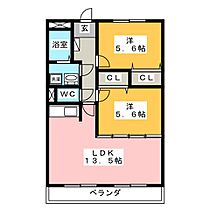 ワンブリッジ21－Ｂ  ｜ 岐阜県羽島市舟橋町宮北４丁目（賃貸マンション2LDK・1階・56.70㎡） その2