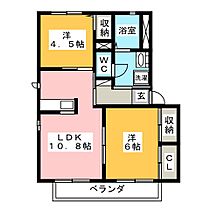 カーサキアーロ　Ｂ  ｜ 岐阜県羽島市竹鼻町丸の内８丁目（賃貸アパート2LDK・2階・49.80㎡） その2