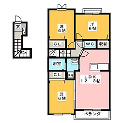 グランリーベ2 3LDKの間取図画像