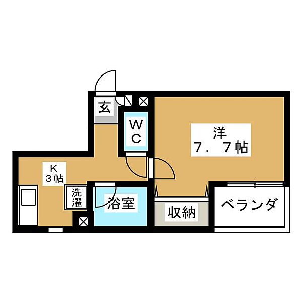 れ’すぱあすII ｜岐阜県中津川市西宮町(賃貸マンション1K・2階・24.62㎡)の写真 その2