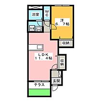 ウィステリア・Ｋ  ｜ 岐阜県中津川市手賀野（賃貸アパート1LDK・1階・44.52㎡） その2