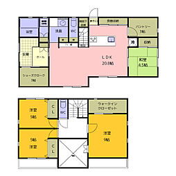 茄子川定期借家 1階4LDKの間取り