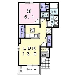 ボンドハウス 1LDKの間取図画像