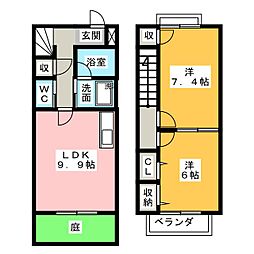 メゾンディアマンテ 2DKの間取図画像